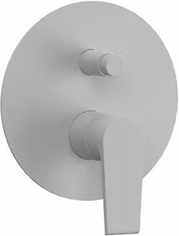 Miscelatore doccia incasso a leva singola Mariani serie Artic in ottone bianco opaco con deviatore e funzione risparmio idrico