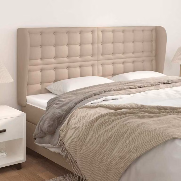 Testiera ad Orecchio vidaXL in Similpelle Cappuccino L: 183 cm, P: 23 cm, H: 118/128 cm