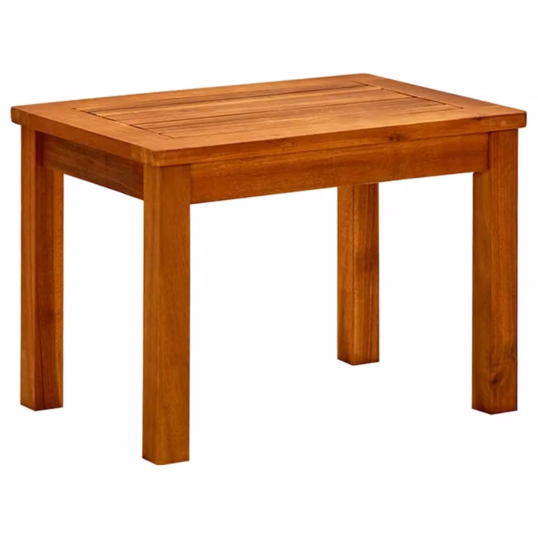 vidaXL Tavolino da Giardino Rettangolare in Legno di Acacia Marrone L: 50 cm, P: 35 cm, H: 36 cm