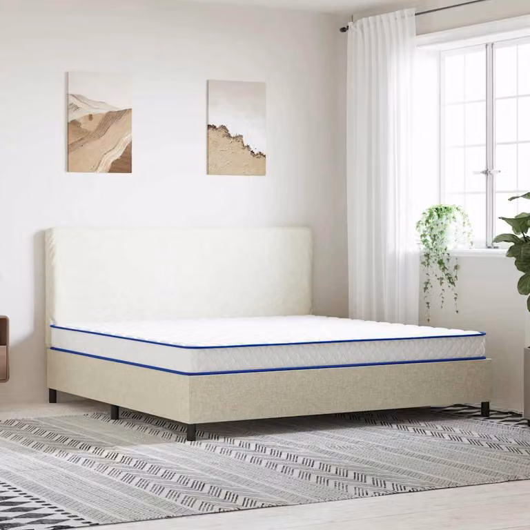 vidaXL Materasso Viscoelastico in Memory Foam Bianco L: 200 cm, P: 180 cm, H: 17 cm