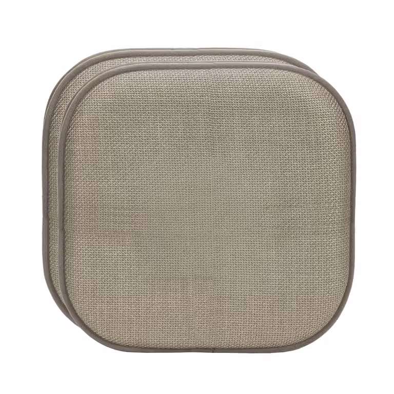 VESTIAMO CASA Set di 2 Cuscini Quadrati in Memory Foam Beige Antiscivolo e Lavabili L/P: 40 x 40 cm