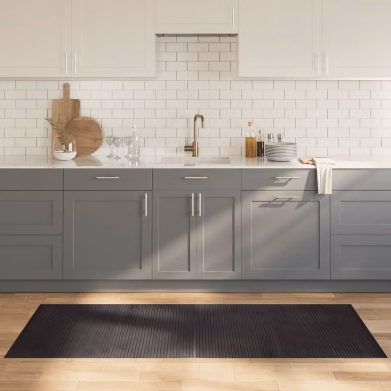 vidaXL Tappeto Rettangolare Moderno in Bambù e Polipropilene, Marrone e Nero, L 80 cm x P 200 cm