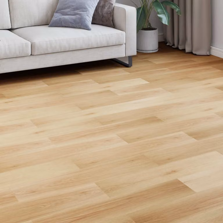 vidaXL Pavimento in laminato effetto legno Acero Chiaro, confezione da 5 pezzi, L: 100,5 cm, P: 20,5 cm, H: 0,8 cm