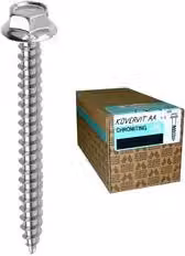 Viti autofilettanti Mustad argento, confezione da 100 pezzi, Diametro: 6,5 mm, Lunghezza: 160 mm
