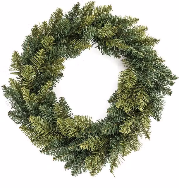 Ghirlanda di Natale a forma di corona verde con 60 punte da 40 cm di Feeric lights and christmas