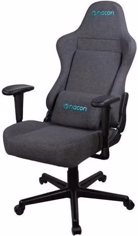 Sedia gaming Nacon PCCH 380 grigio scuro in tessuto con poggiatesta e braccioli