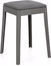 Sgabello SCOOBY Grigio scuro con struttura in metallo e seduta in tessuto moderno