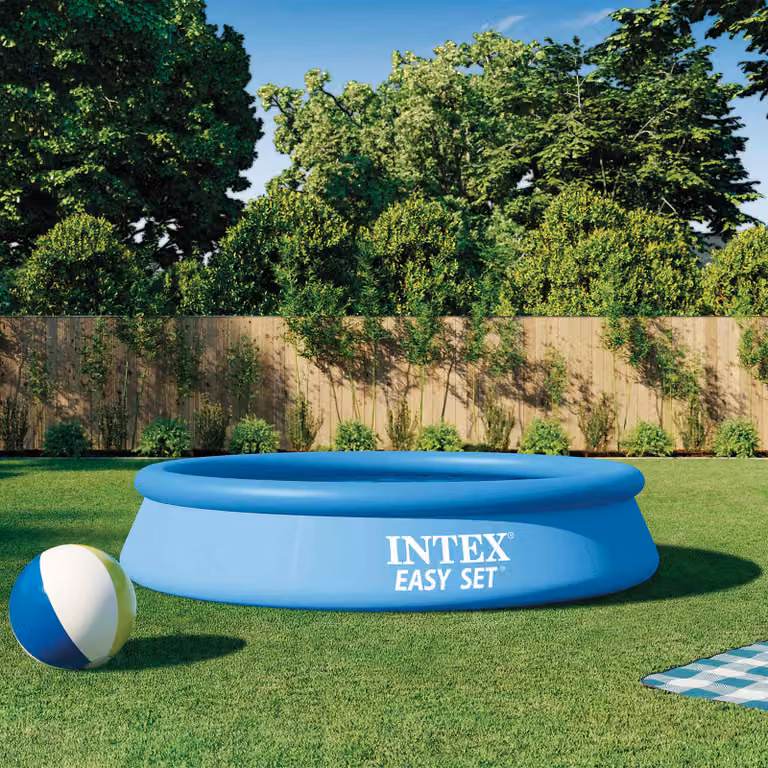 Piscina Gonfiabile Sopra Terra Rotonda Intex Blu in PVC Ø 305 x H 61 cm