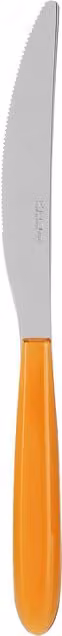 Coltello da tavola EME in acciaio inox e acrilico arancione lucido