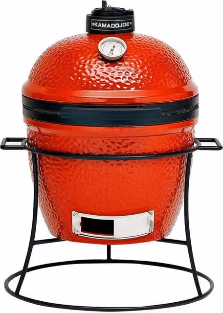 Kamado Joe KJ13RH Joe Jr Barbecue a Carbone in Ceramica e Ghisa colore Rosso