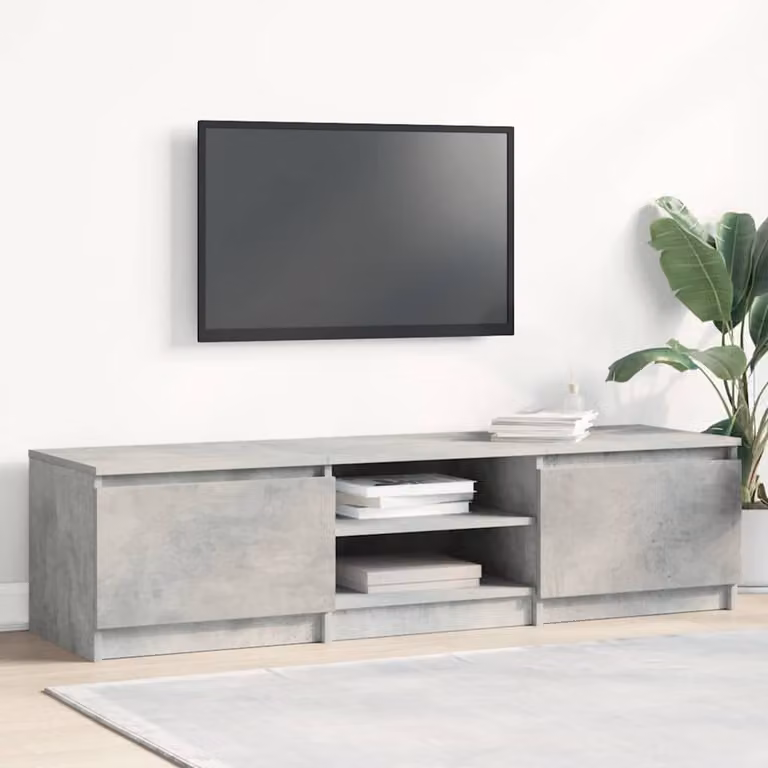 vidaXL Mobile Porta TV Grigio, Design in Legno e MDF per Soggiorno, L 140 x P 40 x H 35,5 cm