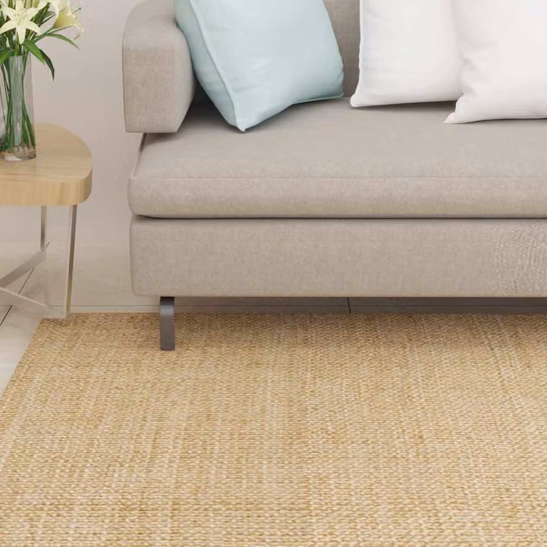 vidaXL Tappeto in Sisal Naturale Rettangolare Beige e Marrone con Antiscivolo L: 200 cm, P: 80 cm