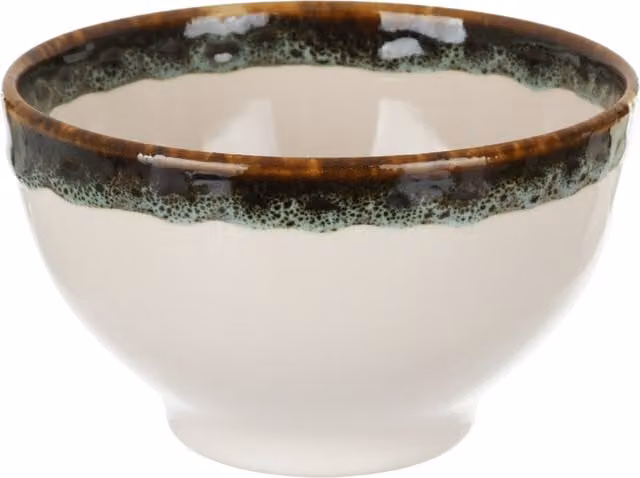 Ciotola per dessert in ceramica effetto acqua Ocean blu e multicolore, Diametro: 14 cm