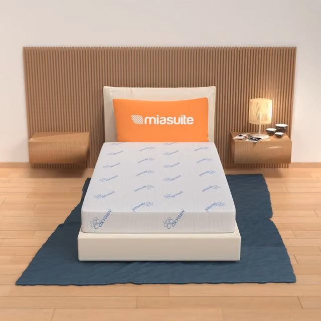 Materasso Singolo Miasuite con Gel e Rivestimento Sfoderabile Antibatterico, Bianco, L/P/H: 90 x 190 x 22 cm