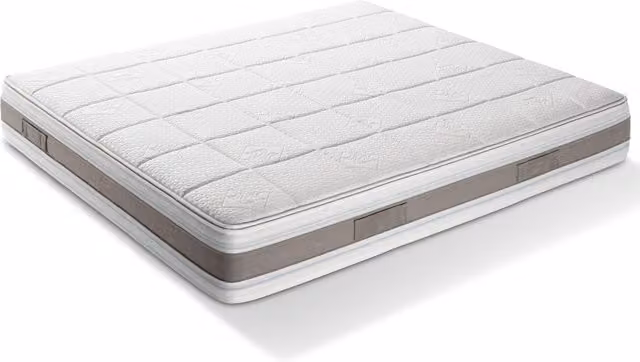 DaunenStep Materasso Premium con Micro-Molle, Cachemire e Rivestimento Antibatterico, Colore Bianco