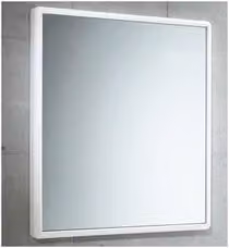 Specchio da parete JUNIOR Gedy per bambini, design minimalista rettangolare, Bianco, L: 55 cm x H: 60 cm