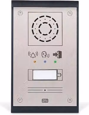 Videocitofono IP SIP 2N Helios IP Uni con 1 tasto LED PoE IP54 colore Nero Argento