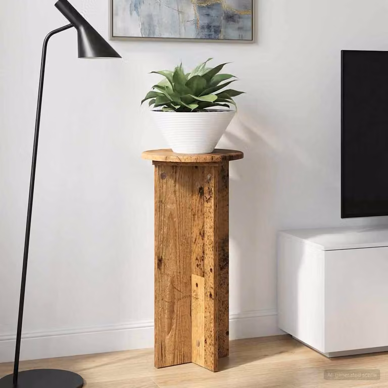 Set di 2 supporti per piante vidaXL in legno color marrone, L/P/H: 29,5 x 29,5 x 60 cm