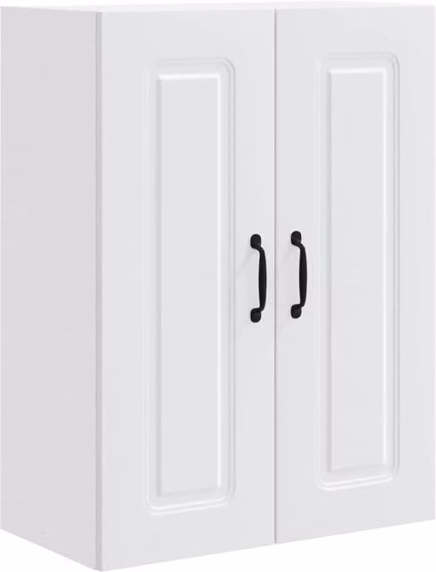 Mobile da cucina moderno HELLOSHOP26 in legno composito bianco con ante a battente L/P/H: 60 x 31 x 80 cm