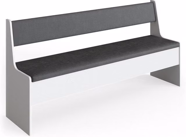 Panca ad angolo Vicco Bianco con seduta in tessuto e finitura opaca L/P: 41.5 x 41.5 cm