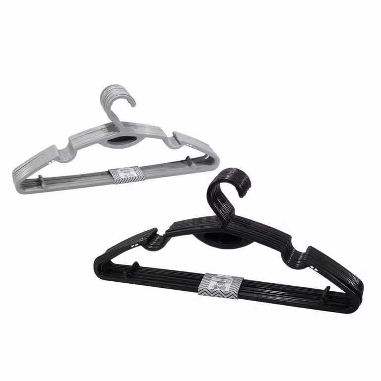 Set di 10 grucce multicolore in polipropilene Vestiamo Casa, Larghezza: 40 cm
