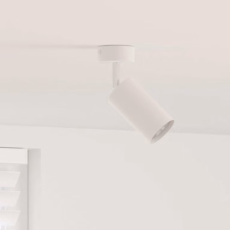 vidaXL Faretto da soffitto regolabile in metallo bianco L/P/H: 6 x 6 x 16 cm