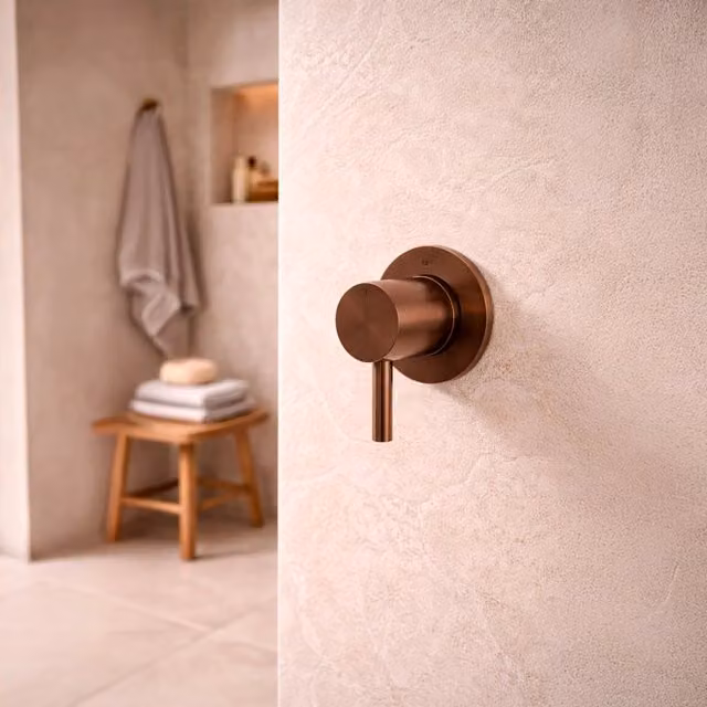 SINED Deviatore da muro Levante in acciaio inox 316L oro rosa per doccia interno ed esterno