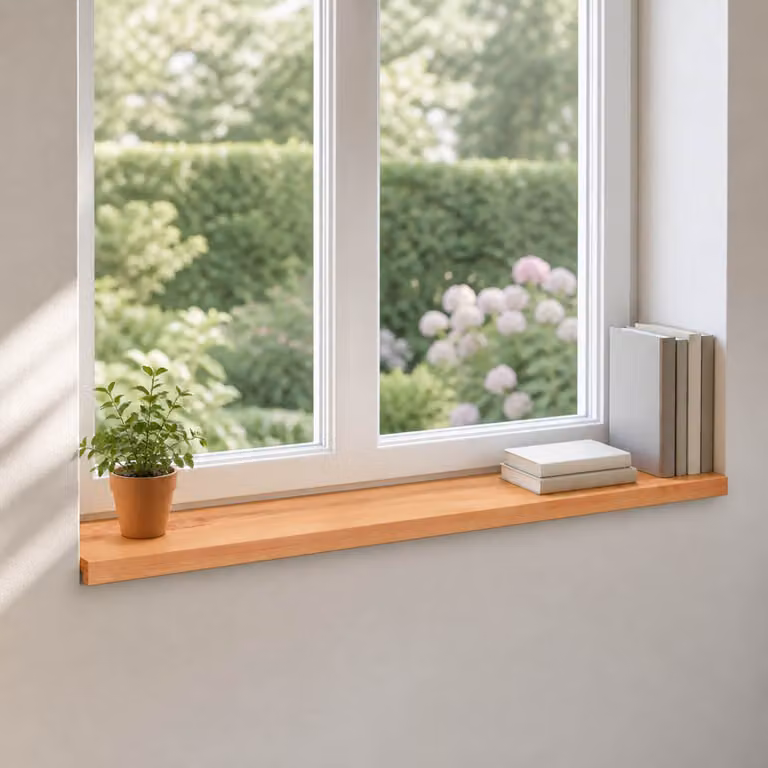 Set di 2 soglie per finestre verniciate vidaXL in legno marrone L 160 cm x P 30 cm x H 2 cm