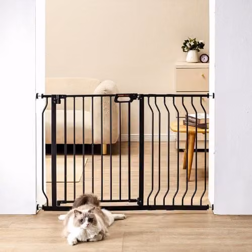 Cancelletto di Sicurezza VEVOR per Scale e Porte, Larghezza Espandibile 749-1178 mm, Altezza: 76,2 cm, Colore Nero