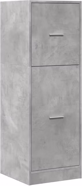 Mobiletto da parete multifunzionale HELLOSHOP26 in legno composito grigio, ideale per soggiorno, ufficio, cucina o bagno, L: 40 cm, P: 41 cm, H: 118 cm