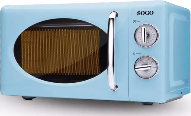 Microonde retrò IPERBRIKO da 20L con potenza di 700W colore azzurro