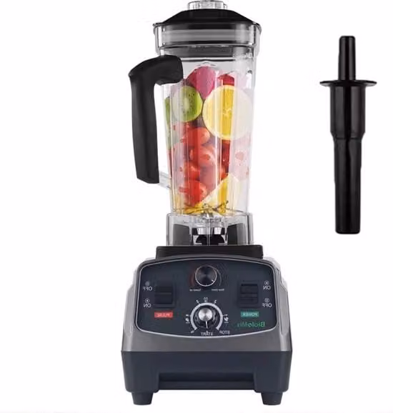 Centrifuga Biolomix Multifunzione per Frutta e Verdura da 2200 W, Colore Nero