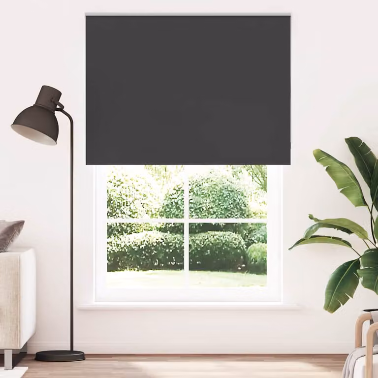 Tenda a Rullo Oscurante e Termoisolante vidaXL in Poliestere, Colore Antracite/Nero, L: 165 cm x H: 210 cm