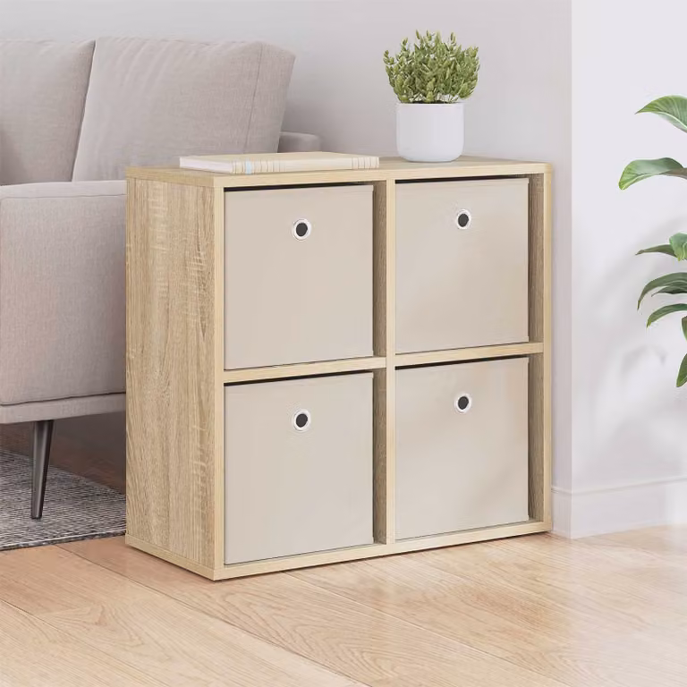 Credenza moderna vidaXL in rovere color beige e marrone L: 59,5 cm, P: 27 cm, H: 57 cm