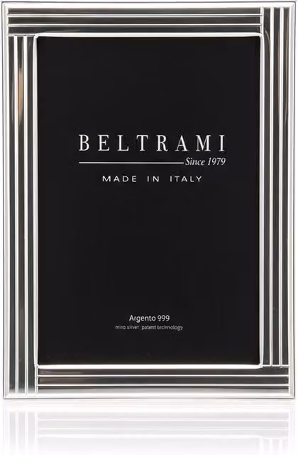 Portafoto singolo Beltrami Miro Silver in metallo color argento per foto 10x15 cm