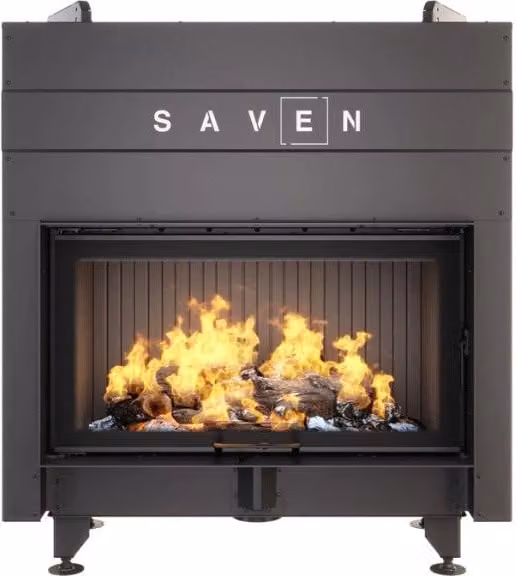Inserto per camino a legna Outinfire Energy Up Nero, potenza 19,0 kW