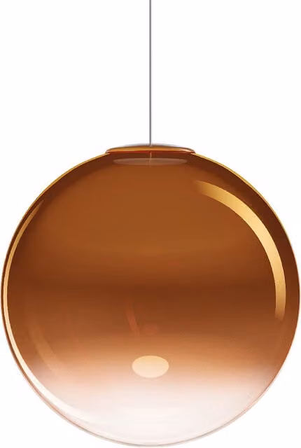 Lampada a sospensione Lodes Non Random Cluster in vetro e plastica con finitura rame e tecnologia LED
