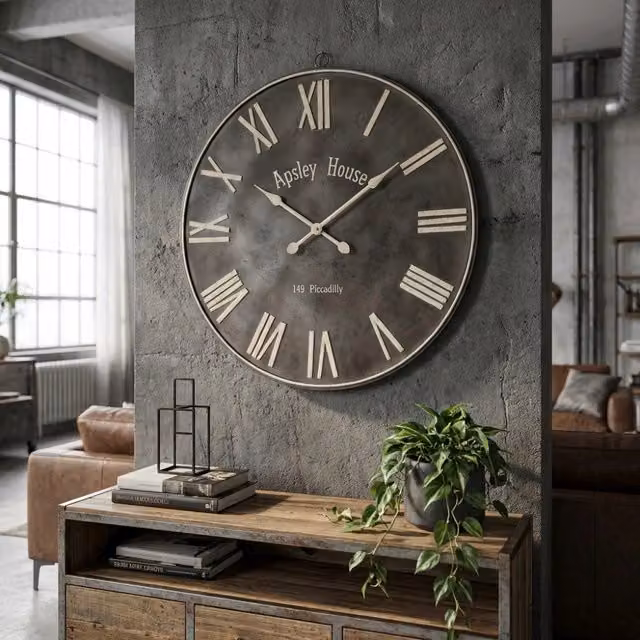 Orologio da parete analogico COSMA in metallo stile industriale