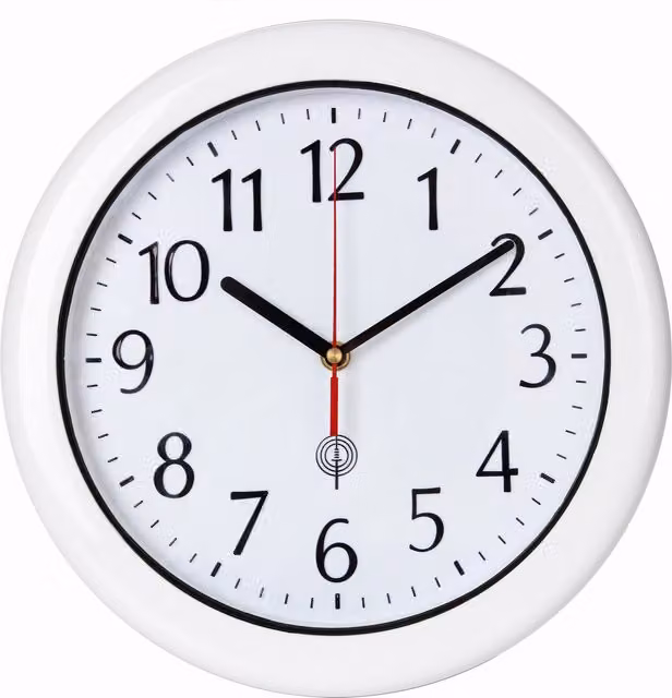 Orologio da parete analogico Monzana® bianco radiocomandato e silenzioso Ø30 cm