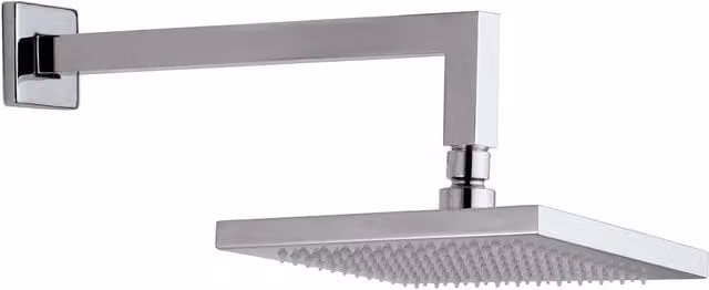 Soffione Doccia Quadrato Mariani con Braccio a Parete in ABS Cromato 20 x 20 cm