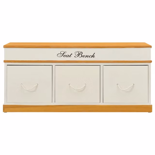 Cassapanca con Scarpiera Design Mania per Ingresso e Camera da Letto, Colore Bianco, L/P/H: 100 x 35 x 45 cm