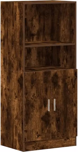 Mobile da cucina moderno con ante a battente e ripiani interni in legno composito marrone L/P/H: 57 x 41,5 x 131,5 cm