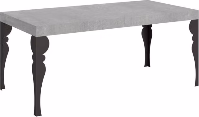 Tavolo da pranzo allungabile Itamoby moderno in composito grigio con gambe in metallo