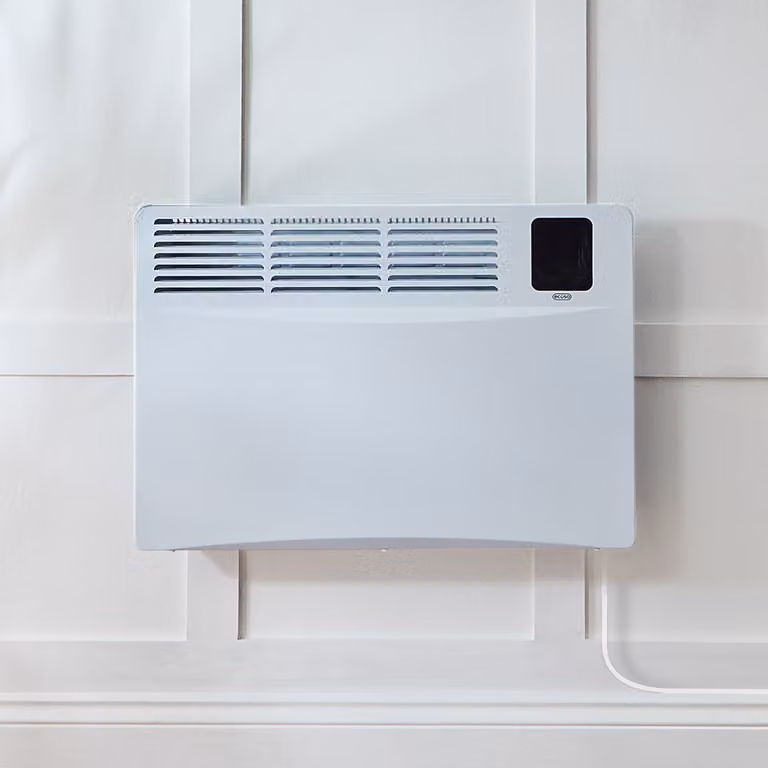 Pannello Convettore Elettrico Smart ECOSO by Hudson Reed Bianco 1500W con Controllo WiFi e App, Montaggio a Parete, L: 61.5 cm, H: 61.5 cm, P: 8 cm