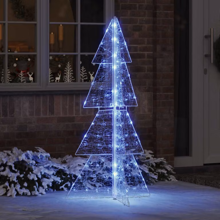 Albero di Natale moderno vidaXL con 160 LED blu, Altezza: 150 cm