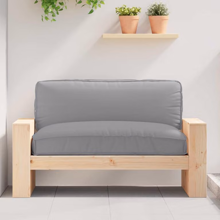 Cuscino rettangolare in tessuto Oxford vidaXL Grigio L: 120 cm, P: 80 cm, H: 12 cm
