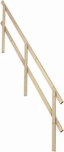 Parapetto BURGER Normandie in legno di abete bianco e beige con 2 binari, L: 334 cm