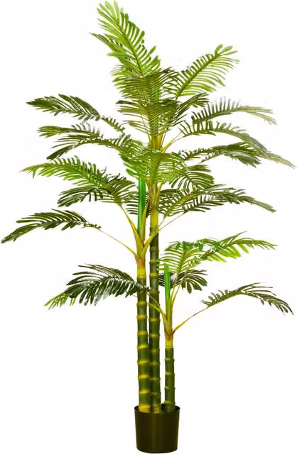 Palma artificiale con vaso HOMCOM, verde, Altezza: 190 cm