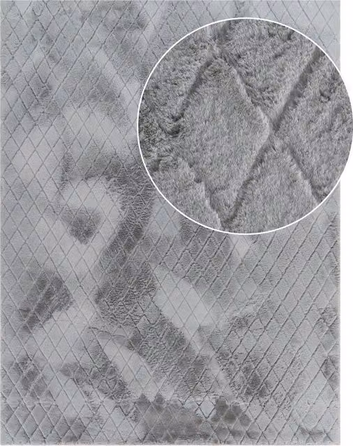Tappeto in ecopelliccia Arnia grigio L: 100 cm, P: 60 cm
