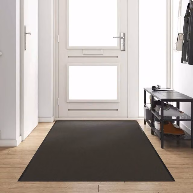 Tappetino moderno vidaXL antracite e nero in poliammide e PVC, L: 120 cm, P: 400 cm